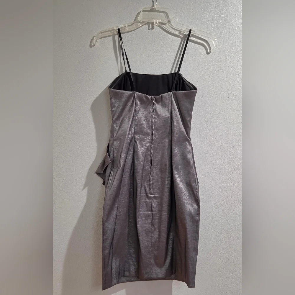 Betsy & Adam Strapless Silver Dress - Picture 3 of 3